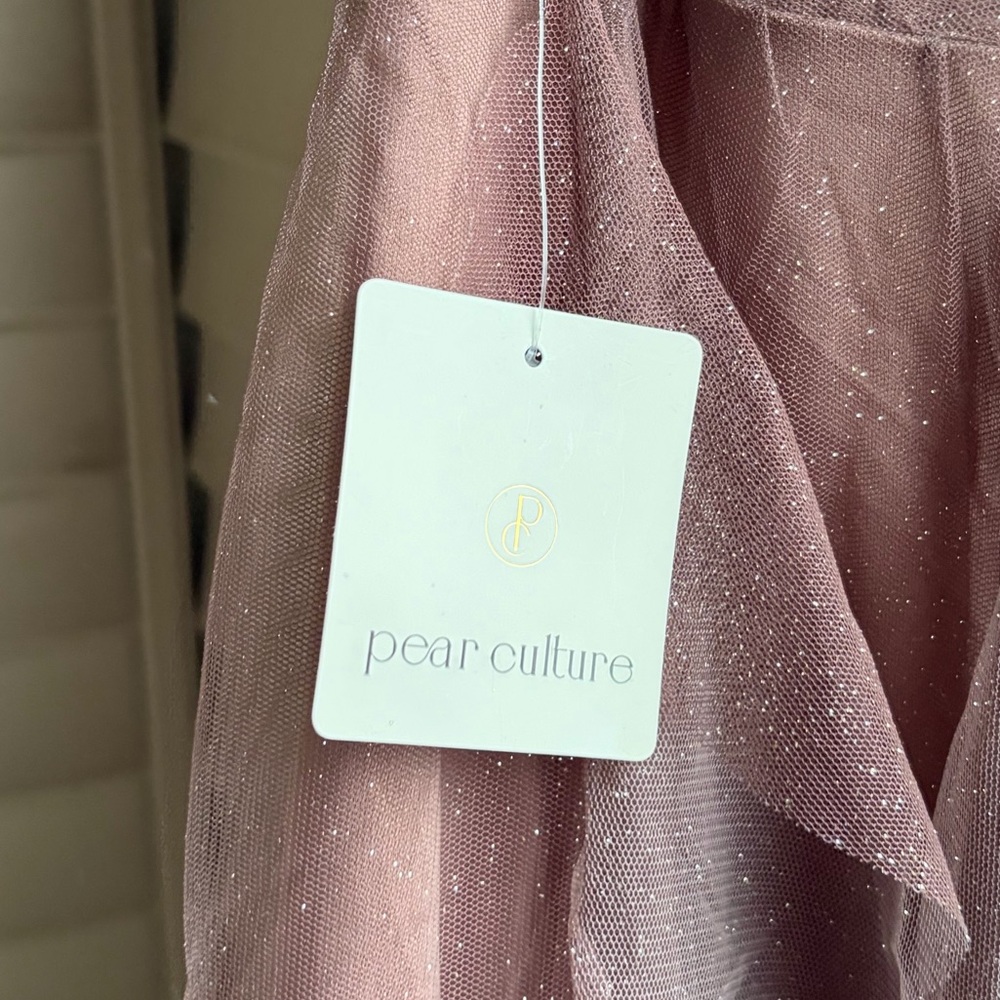 🆕✨Pear Culture 17/18 13/14 Juniors' Sweetheart-Neck Ombre Mesh Fit&Flare Bustier - Picture 13 of 16